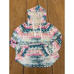 Koolaburra by UGG Light & Airy‎ French Terry Lounge Hoodie Pink Blue Small